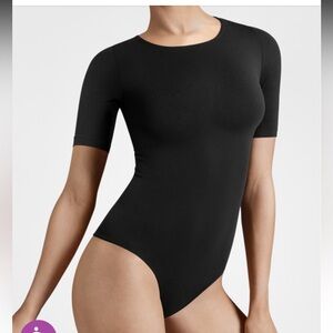 NWT Wolford Sapphire Blue Shortsleeve String bodysuit